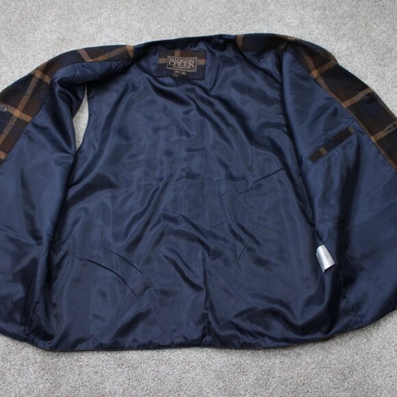Madison Creek Wool Vest NWT Mens 2XL XXL Brown/Blue Plaid Asheville Poly Lined - Picture 15 of 16